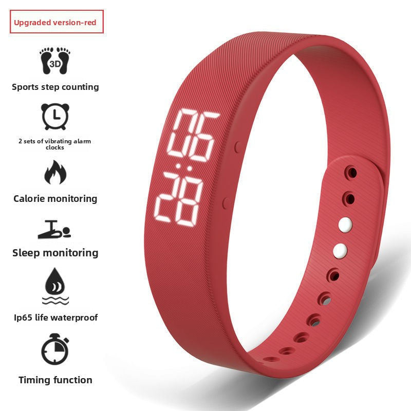 Sports Pedometer Watch with Alarm and Luminous Display