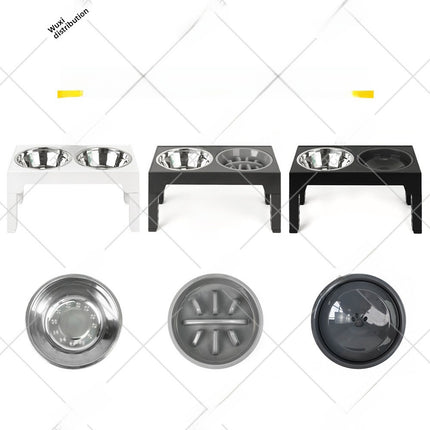Adjustable Anti-Spill Pet Dog Bowl Stainless Steel Elevated Feeder