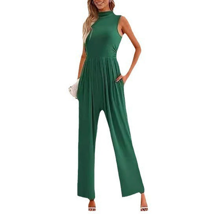 Elegant Sleeveless Wide-Leg Jumpsuit