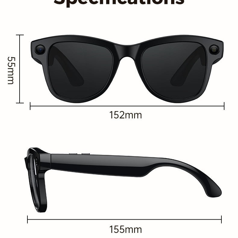 Smart glasses with a charging case