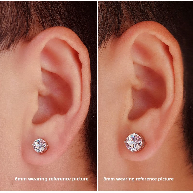 Magnetic Clip-On Earrings with Diamond Design