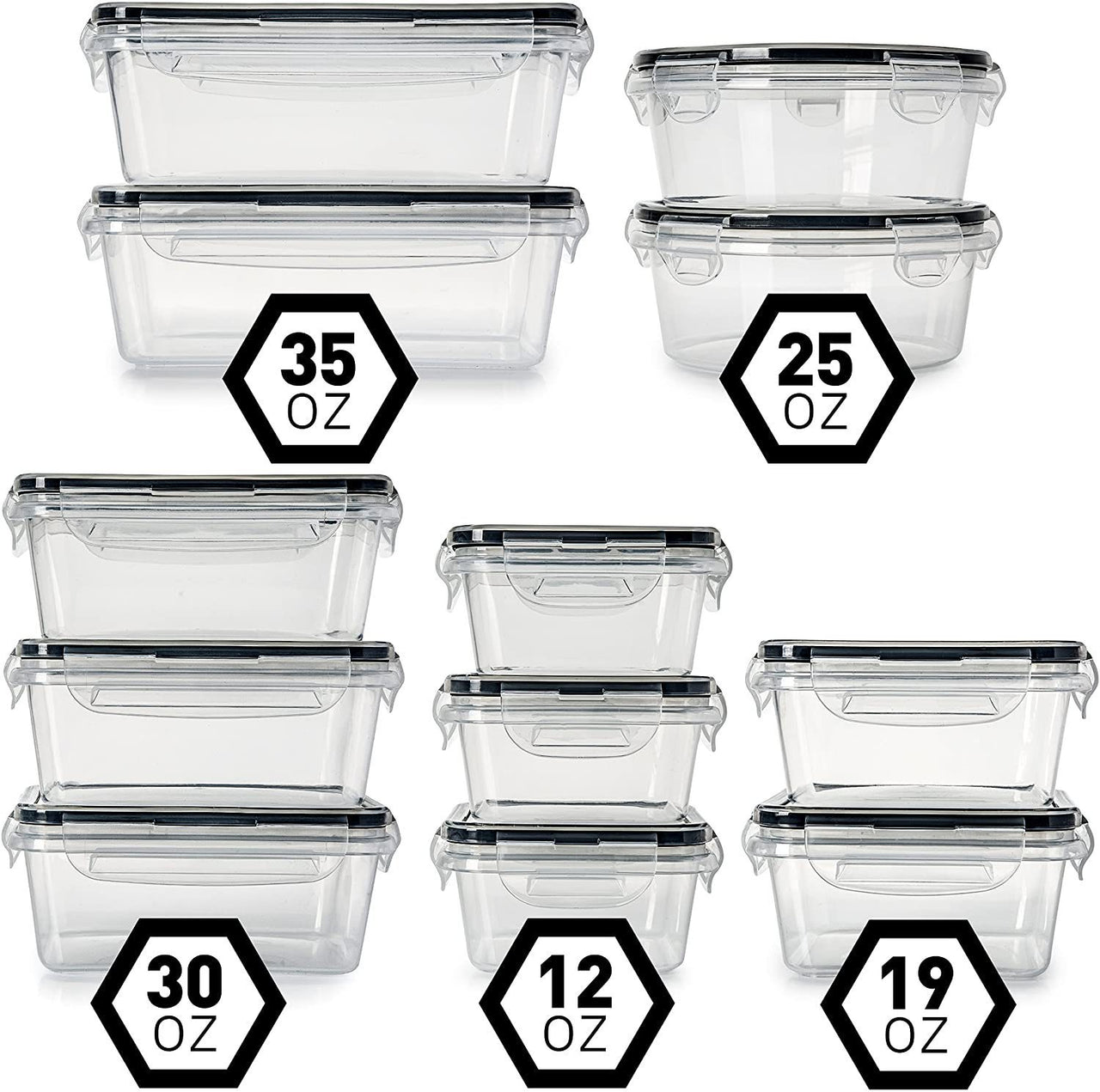 12-piece Kitchen Cereals Storage Box Refrigerator Storage Preservation