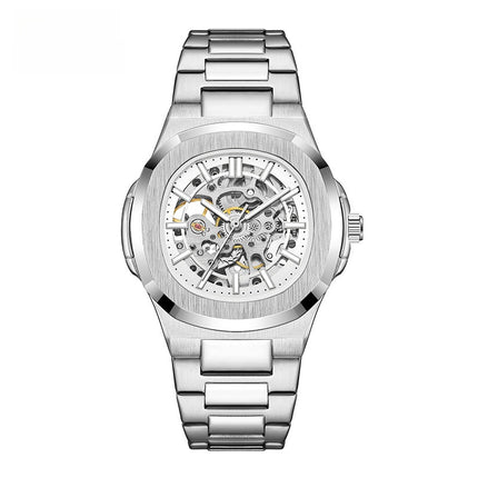 Double-sided hollowed-out luminous men's watch
