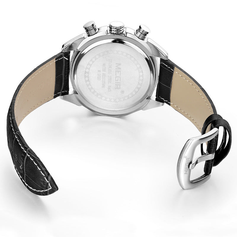 Megir Multifunctional Mens Quartz Watch