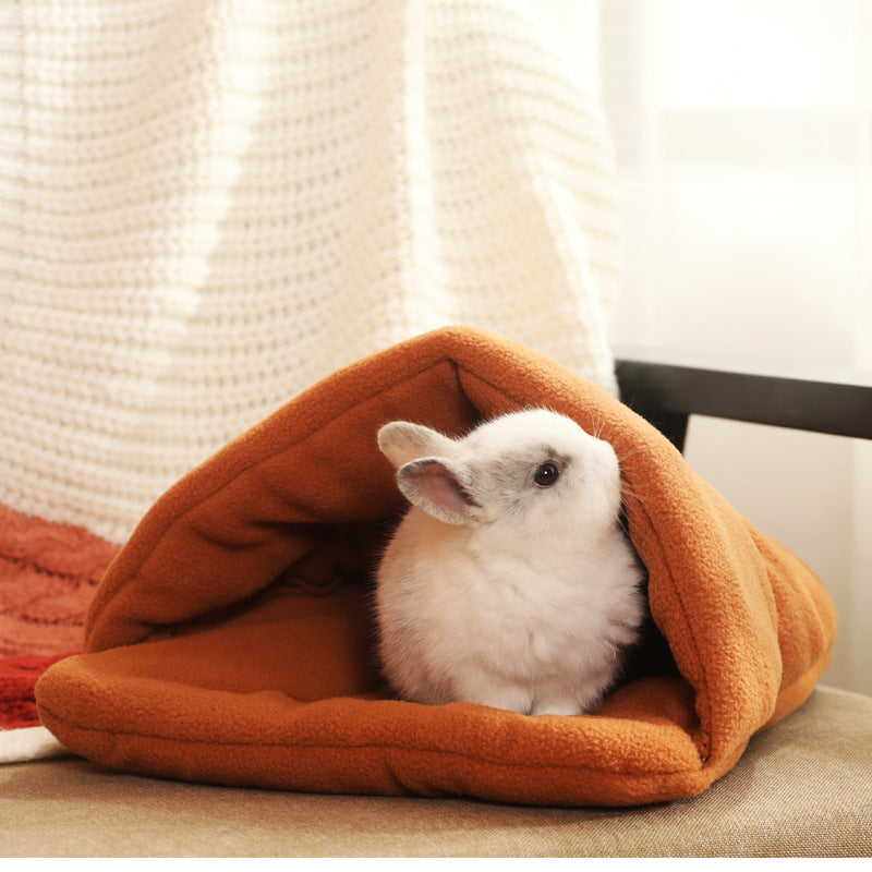 Winter Warm Semi-Closed Pet Sleeping Bag for Small Animals