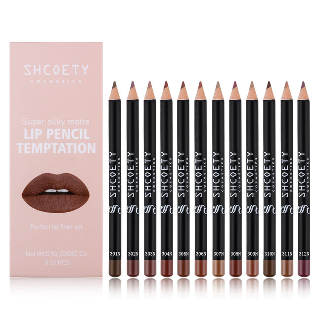 12-Color Matte Lipstick and Liner Set