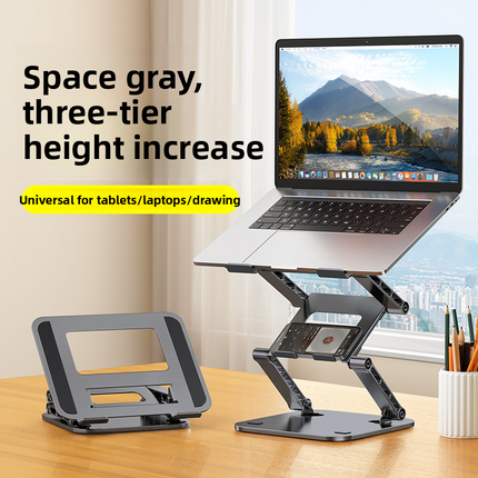360 Degree Rotatable Aluminum Laptop Stand with Cooling Base