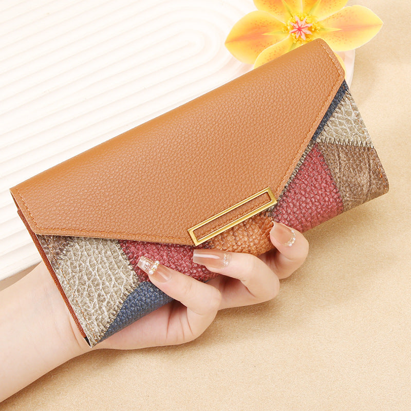 A Multi-functional Buckle Retro Thin Coin Purse From Japan And South Korea