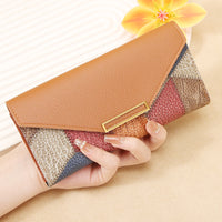 A Multi-functional Buckle Retro Thin Coin Purse From Japan And South Korea
