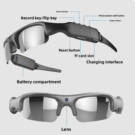 Sports Camera Glasses with WIFI Night Vision