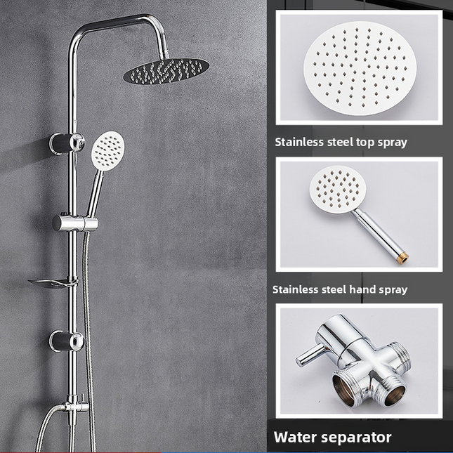 Stainless Steel Shower Set with Adjustable Spray