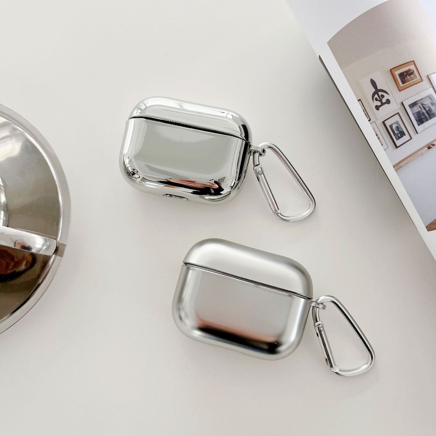 Electroplated Mirror Silver AirPods Protective Case