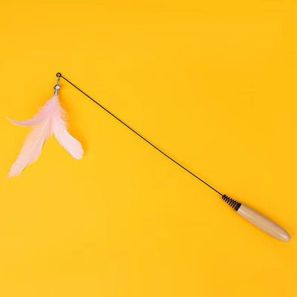 Interactive Feather Teaser Wand for Cats