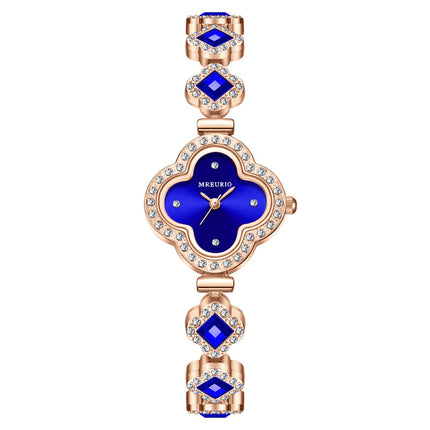 Four-leaf clover bracelet quartz watch