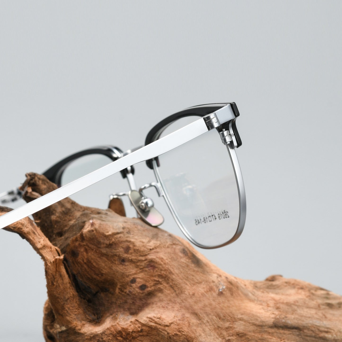 Pure Titanium Half-Frame Glasses