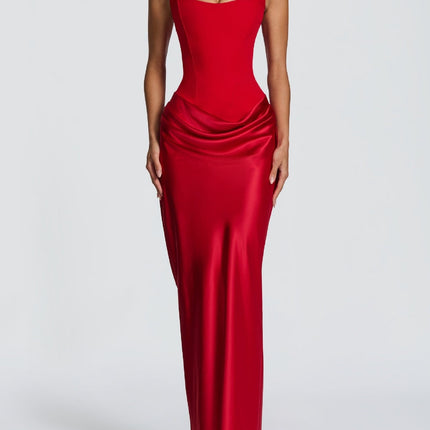 Satin Bodycon Long Dress