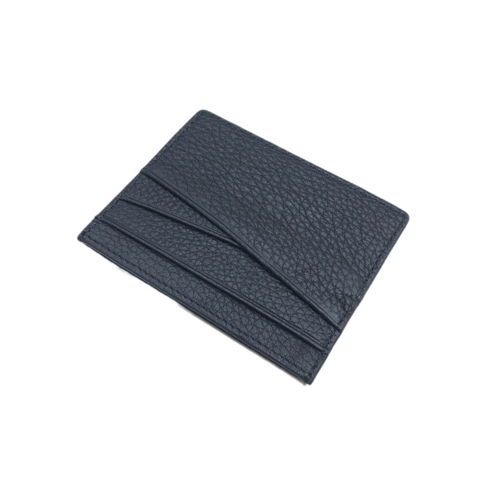 Leather Oil Edge Oblique Thin Bank Card Holder Soft Cowhide Document Package
