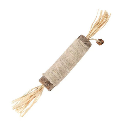 Natural Wood Cat Chew Toy for Dental Health