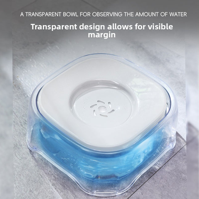 Non-spill floating water bowl dog bowl