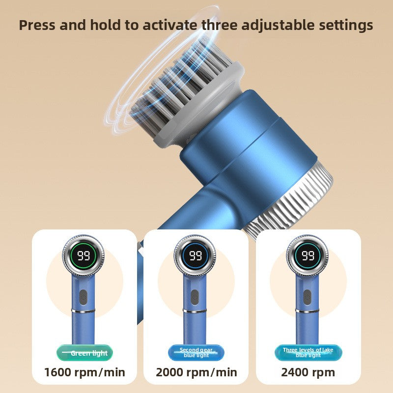 Electric Cleaning Brush USB Rechargeable Handheld Scrubber