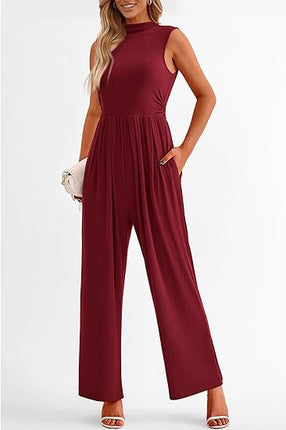 Elegant Sleeveless Wide-Leg Jumpsuit