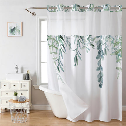 Digital Print Leaf Shower Curtain