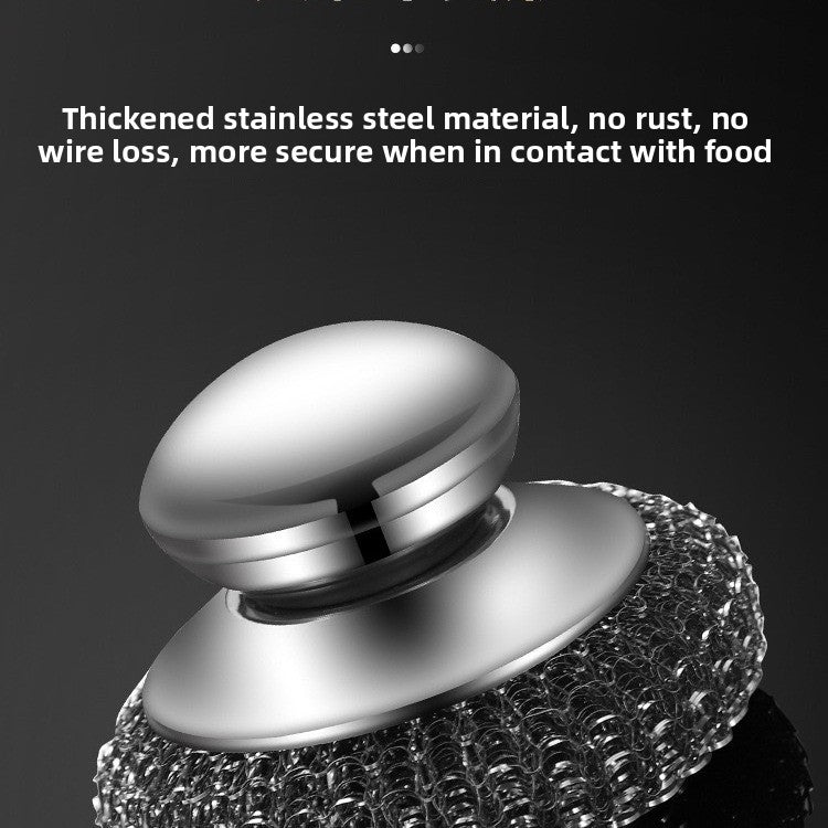 Stainless Steel Kitchen Scrub Brush with Handle