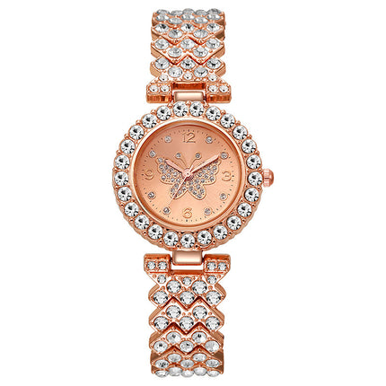 Women's Diamond Butterfly Quartz Watch