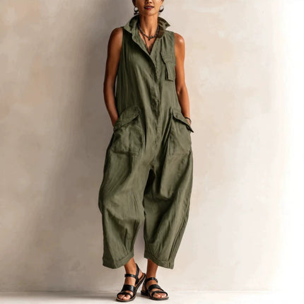 Sleeveless Wide Leg Jumpsuit