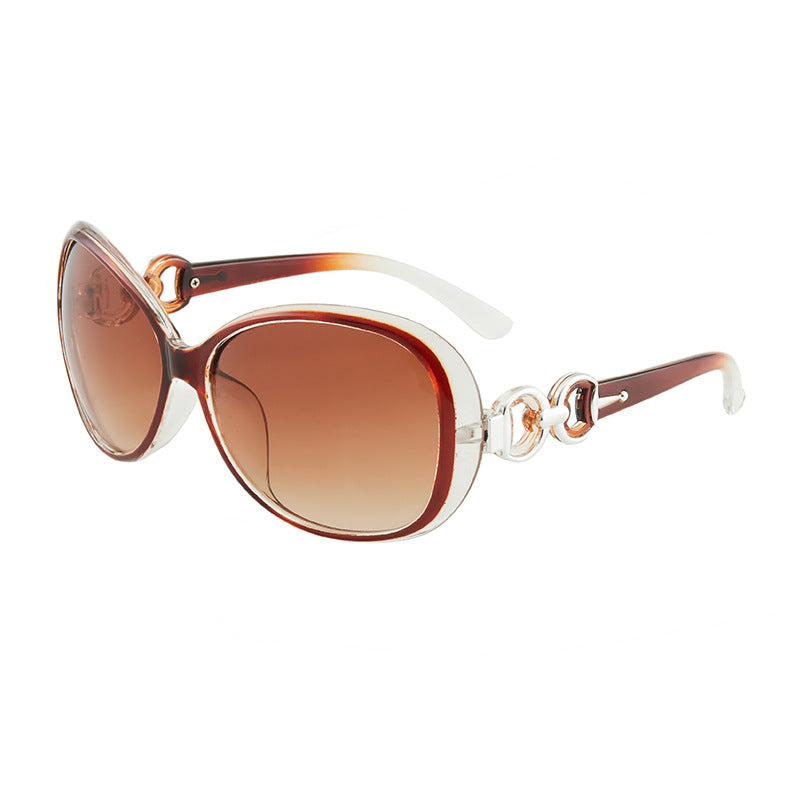 Sunglasses Large Frame Sunglasses Retro Glasses UV-resistant Round Frame