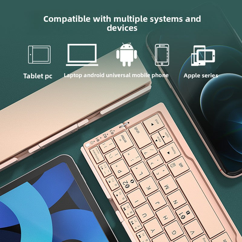 Foldable Bluetooth Keyboard for Mobile Phone and Computer