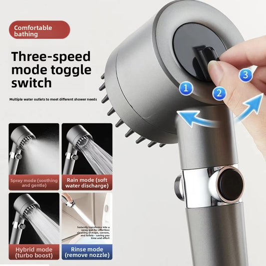 Handheld Multi-Function Shower Head with Water Filter