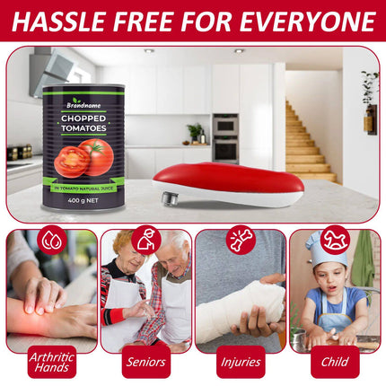 Portable Electric Can Opener with Smooth Edge
