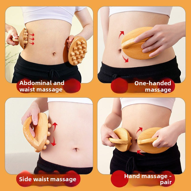 Wooden Acupressure Massage Brush for Body Relaxation