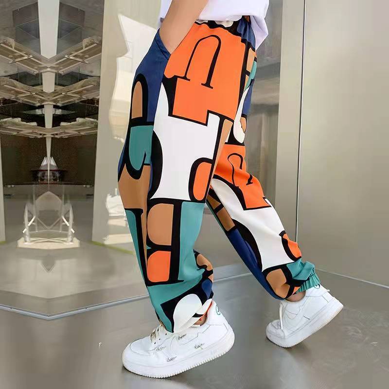 سراويل صيفية جديدة وخفيفة للأطفال، مضادة للبعوض، مصنوعة من الحرير الجليدي، مناسبة للارتداء اليومي.