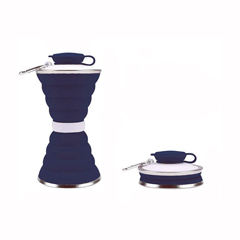 زجاجة ماء سيليكون سعة 500 مل، قابلة للطي، مانعة للتسرب، محمولة، مناسبة للرياضة والسفر، مثالية للرحلات الخارجية، الصالات الرياضية، المشي لمسافات طويلة، قابلة لإعادة الاستخدام، أدوات مطبخ.