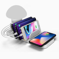 حامل شاحن ثلاثي المنافذ وقاعدة شحن سريع