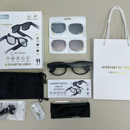 Smart Glasses with AI Assistant Bluetooth Camera