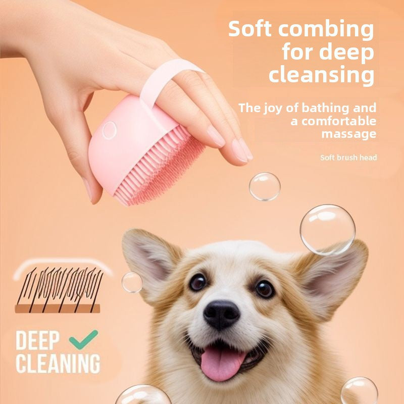 Silicone Pet Bath Brush Massage Cleaning Tool