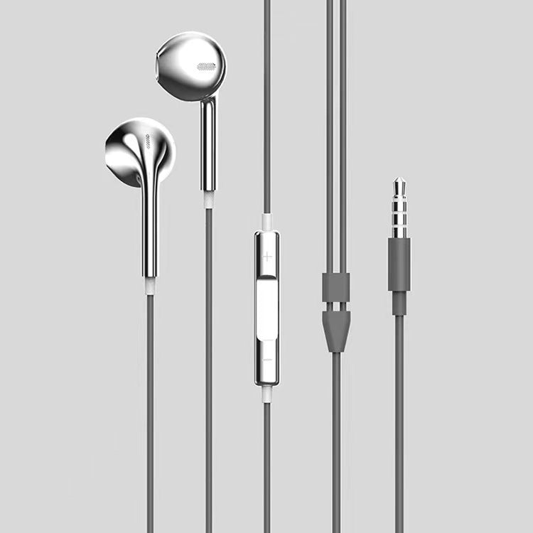 Semi-In-Ear Wired Headphones with Microphone and Bass Sound