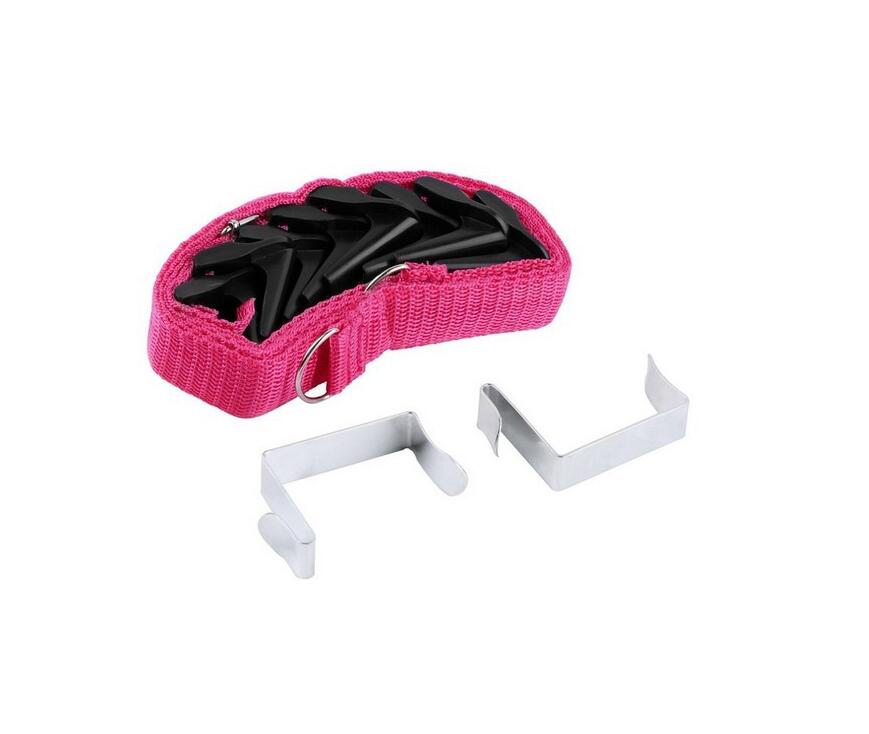 خطاف باب متعدد الاستخدامات قابل للتعديل بدون مسامير، مزود بخطاف وحامل معاطف، يُعلق خلف الباب.