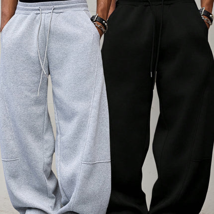 Men's Sweatpants American Style Heavyweight Straight-Leg Casual Trousers