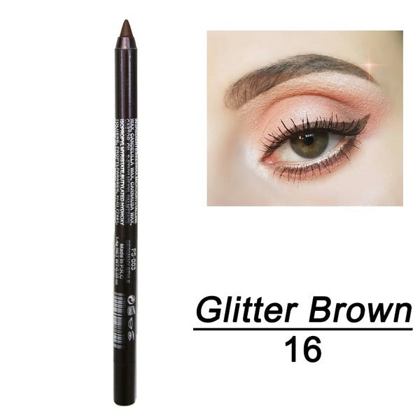 14-Color Waterproof Eyeliner Gel Pen with Pearl Finish