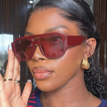 Fashion Double Bridge Sunglasses UV Protection Women