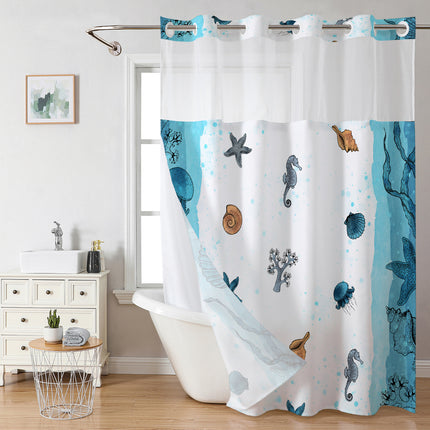 Double Layer Digital Print Shower Curtain