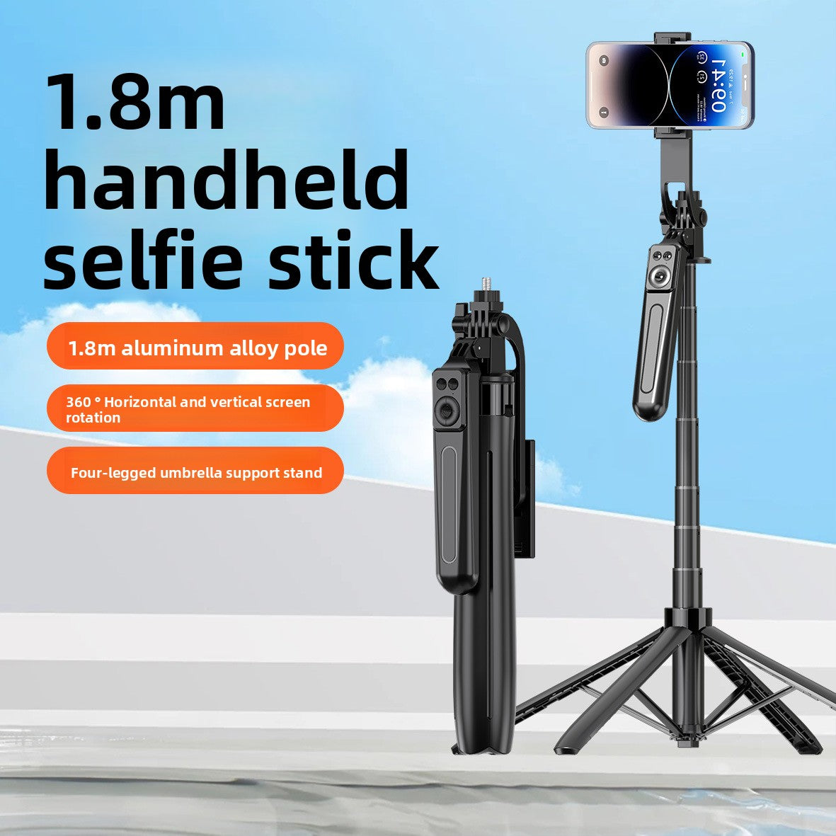 Universal Bluetooth Selfie Stick Tripod with Fill Light