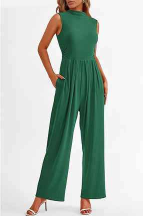 Elegant Sleeveless Wide-Leg Jumpsuit