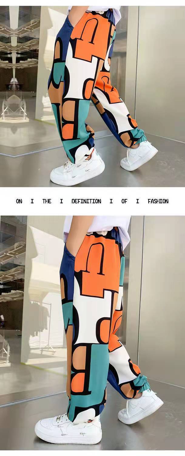 سراويل صيفية جديدة وخفيفة للأطفال، مضادة للبعوض، مصنوعة من الحرير الجليدي، مناسبة للارتداء اليومي.