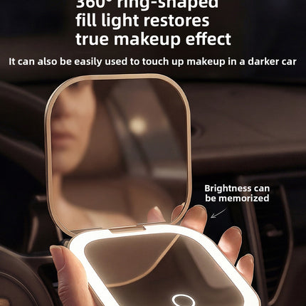 Portable LED Illuminated Makeup Mirror with Travel Case