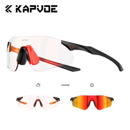 Photochromic Sports Sunglasses Windproof Cycling Glasses